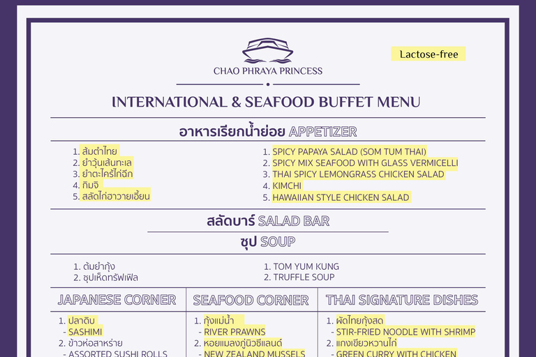Bangkok: Chao Phraya Princess Dinner Cruise with Live Music ASIATIQUE Pier - Chao Phraya Princess Dinner Cruise