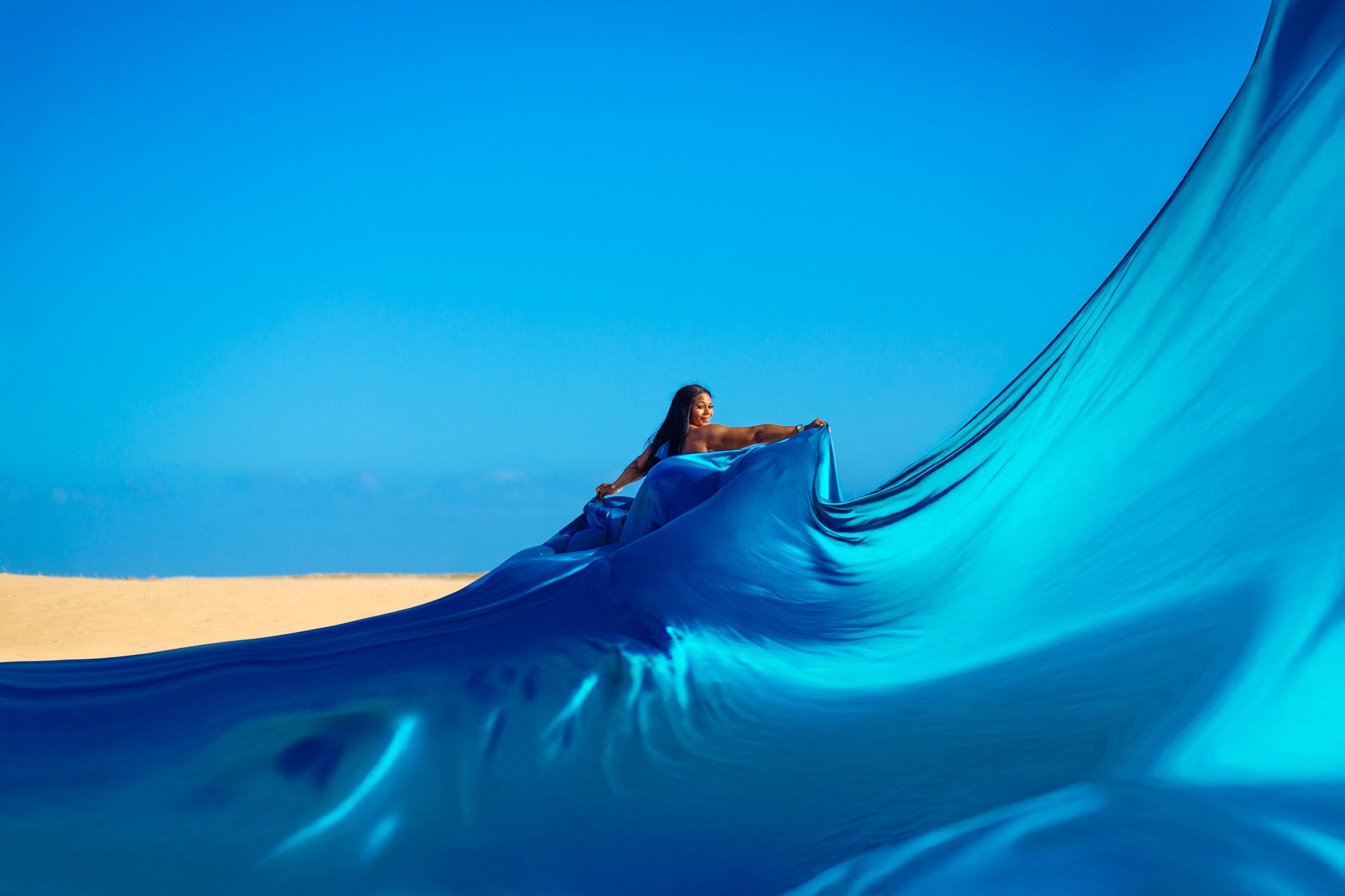 Corralejo: Privates Flying Dress Fotoshooting