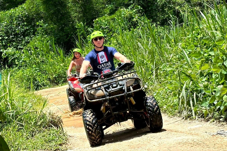 From Khao Lak: ATV & Rafting with Waterfall and Temple Visit From Khao Lak: Rafting 9 km. + ATV + Waterfall + Temple