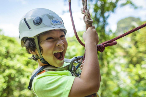 Krabi: Kayak, Zipline & Huay To Waterfall Jurassic Tour Join Tour: Zipline Only