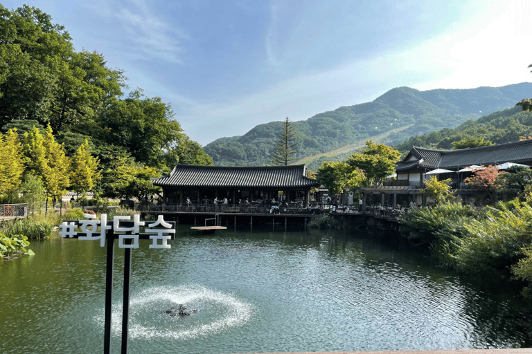 Seúl: Hwadamsup, luge y aldea folclórica coreana. Excursión de un día.Excursión en grupo, encuentro en Hongdae (Hongik Uni)