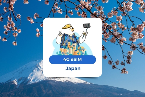 Japonia: Plan transmisji danych eSIM w roamingueSIM Japonia: 2 GB / dzień - 5 dni