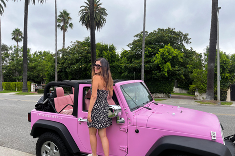 Beverly Hills: Rodeo Drive Open Roze Jeep PrivétourBeverly Hills Rodeo Drive op een open Pink Jeep privétour