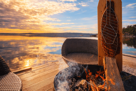 Oslo: Malmøya Island Salmon Grilling Workshop & Jacuzzi