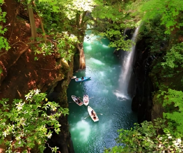 Fukuoka: Miyazaki, Takachiho Gorge Tekne Turu Günübirlik Gezi