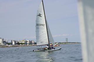 Sailing course for children at the Jesolo beach
