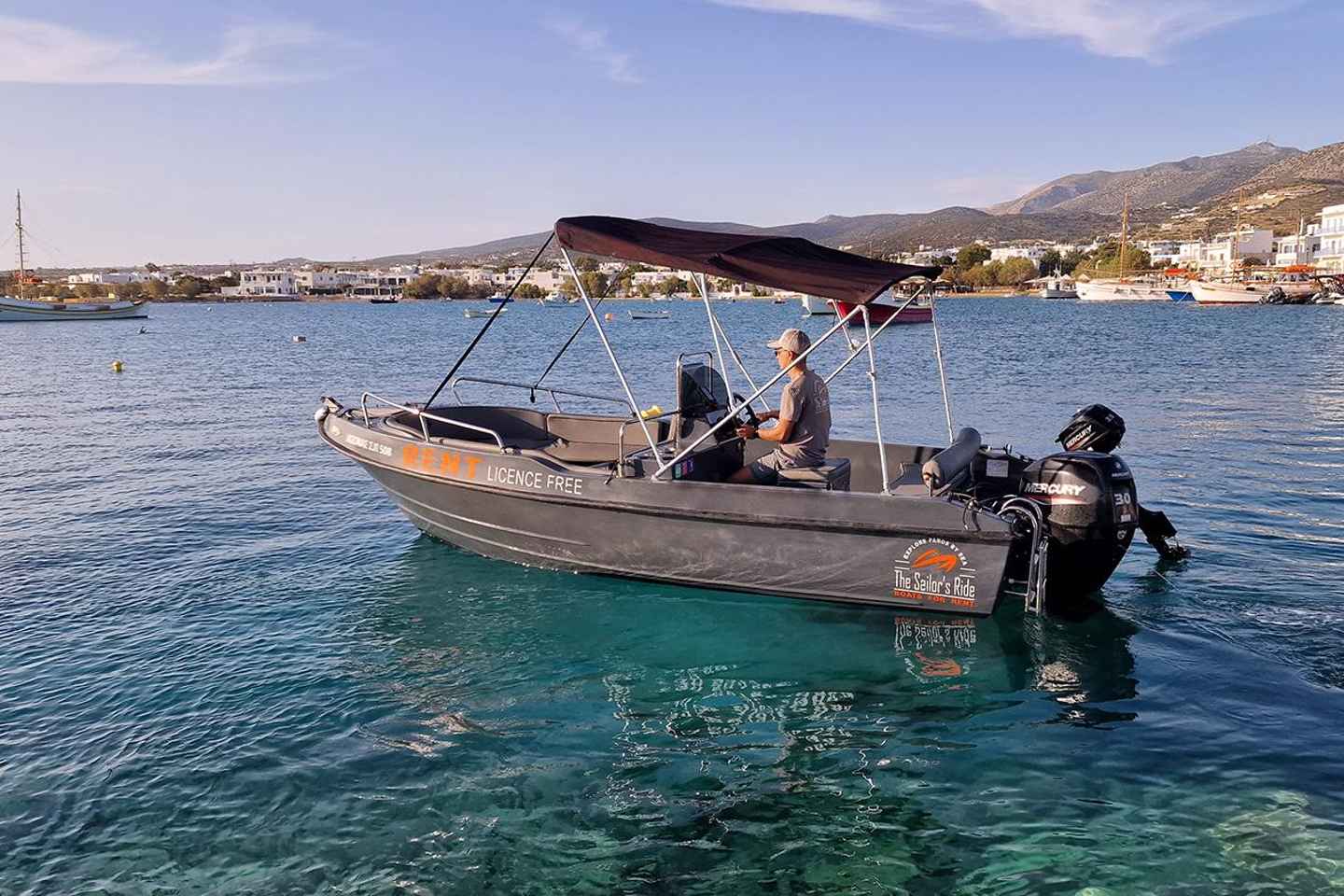Paros: Full-Day Small Boat Rental with Self-Driving