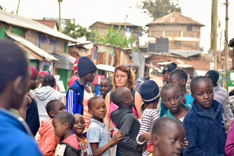 Visit a local Bar, Seeing the overview of the slum, Walking.