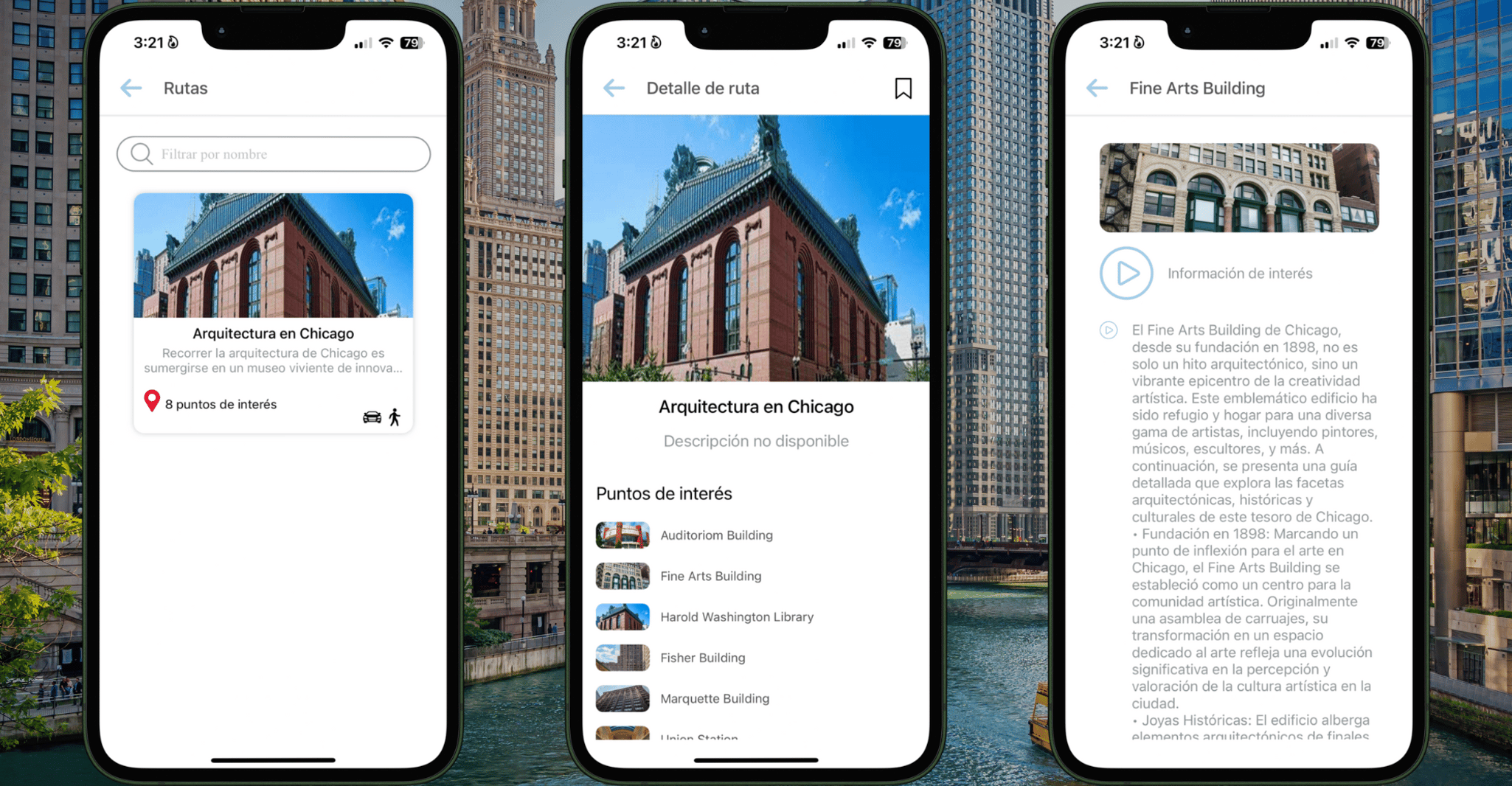 Architecture Chicago self-guided app with audioguide - Housity