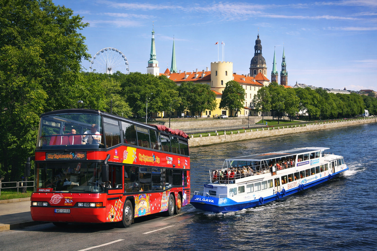 Riga Hop-On Hop-Off Bus and River Cruise Combo Ticket