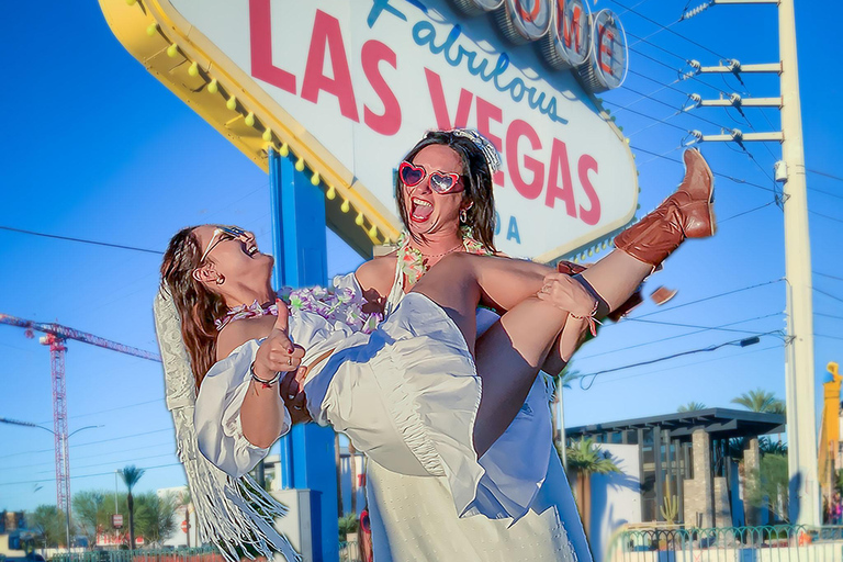 Las Vegas: Elvis Bruiloft met Las Vegas Teken Inclusief Foto&#039;s