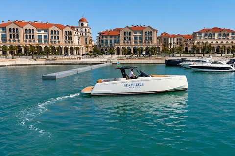 Baku: Private Yacht Tour with Dinner and Hotel Transfers