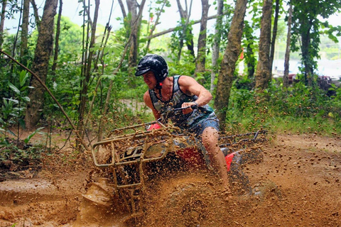 Phuket stadsvandring med ATV-äventyr och elefantmatningUpphämtning från hotell i Patong, Karon eller Kata Beach