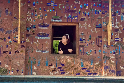 Luang Prabang: Almsgiving Ceremony and Kuang Si Falls Tour Private 1-2 pax