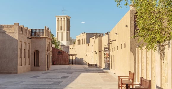 walking tour in old dubai, souks, abra boat, old town
