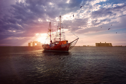 Jantar romântico num barco