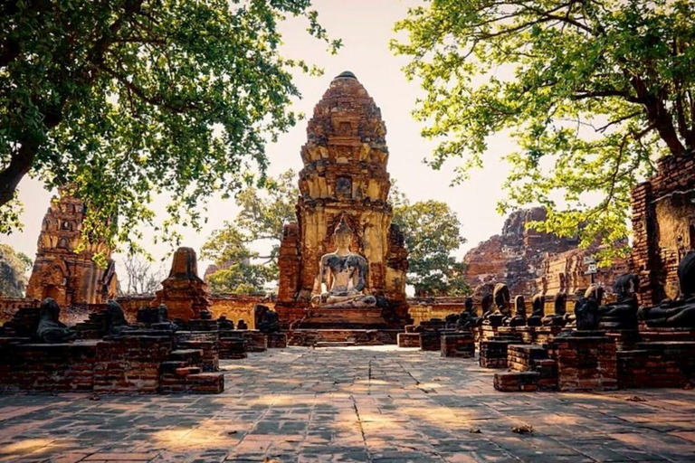 From Bangkok: Private Guided Ayutthaya Day Tour Guide+Ticket/ Wt Mahathat/ Wt PhraSri/ Elephant Vil/ Wt Chai
