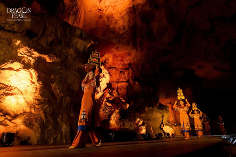 From Hanoi: Ha Long Bay Cruise, Cave Tour, and Dinner Show