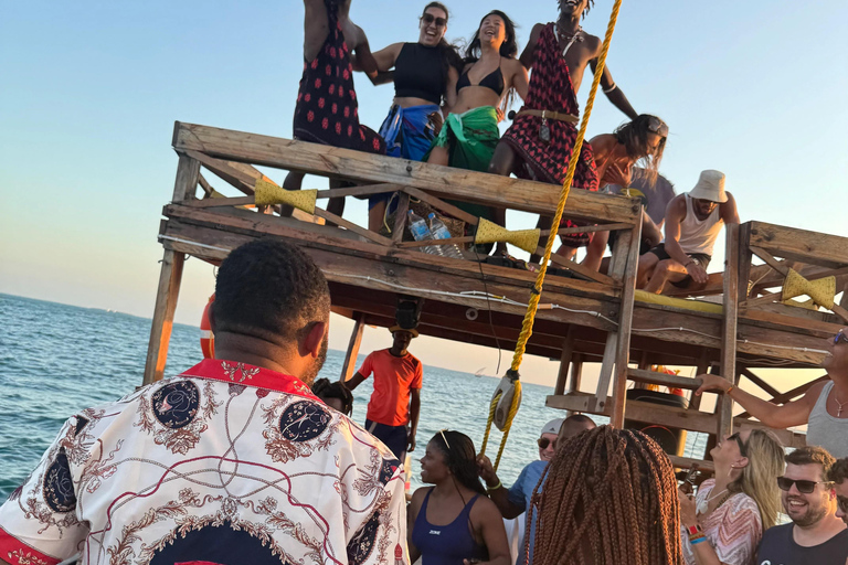 Sunset party cruise in Zanzibar with BoomBoom Boat