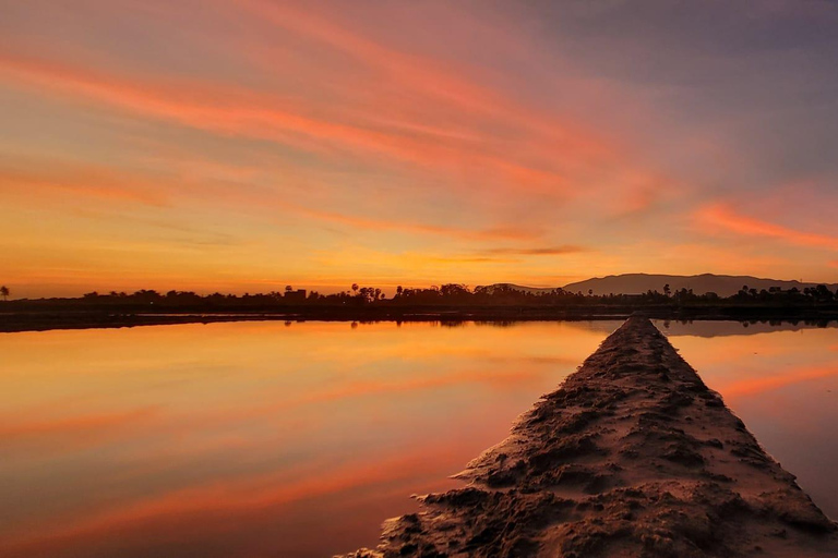 Countryside: Pepper Farm, Lake, Salt field Reflection Sunset