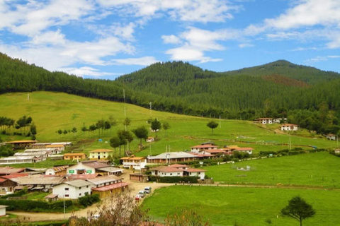 Von Cajamarca aus: Porcón Farm und Huambocancha Workshops Tour