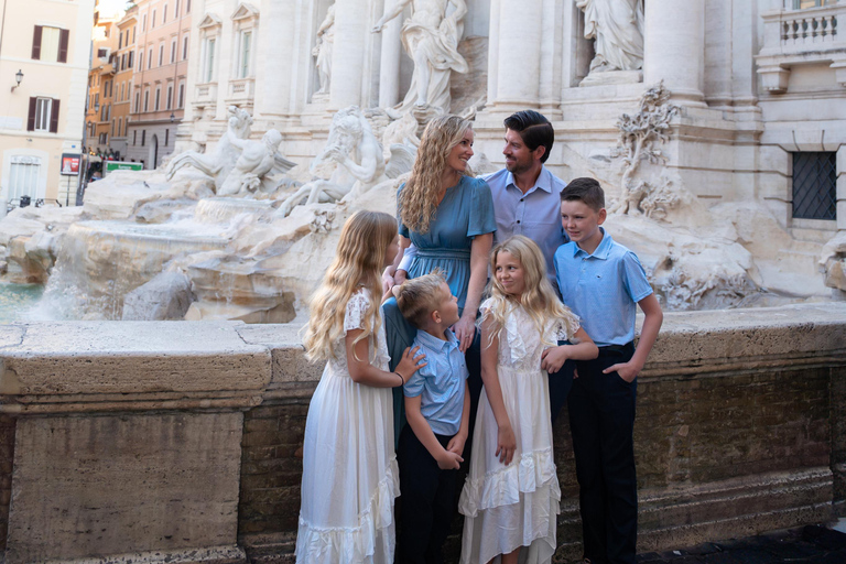 Rome: Private Editorial Shoot at Trevi Fountain or Colosseum Early Morning Trevi Fountain: 30-Minute Private Shoot