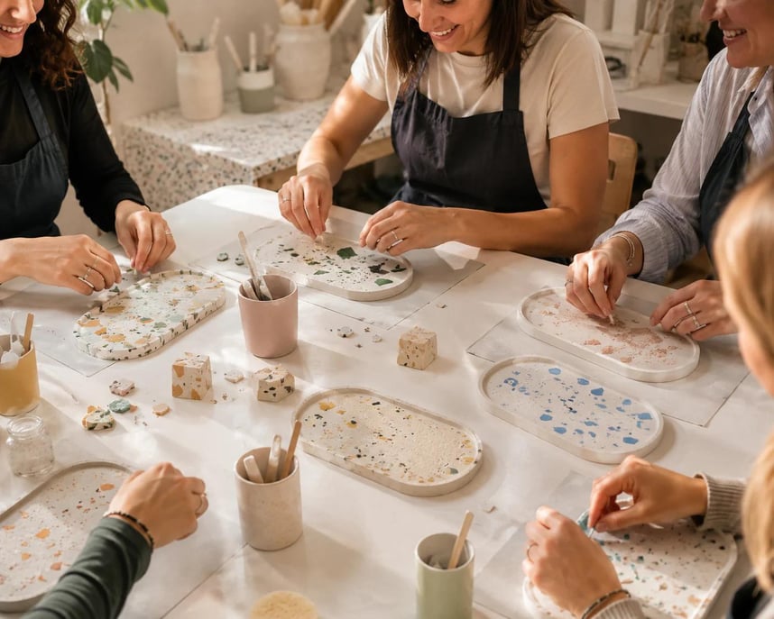Mailand: Workshop zur Herstellung von Terrazzo-Tabletts mit Erfrischungen Mailand: Workshop ...