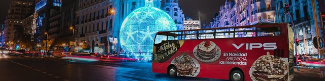 Visit Madrid Christmas Lights Bus Tour from the Upper Deck in Madrid, Spain