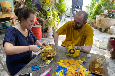 Hoi An : Fabrication de lanternes - Cours de cuisine - Bateau à panier de noix de cocoPrise en charge à Hoi An