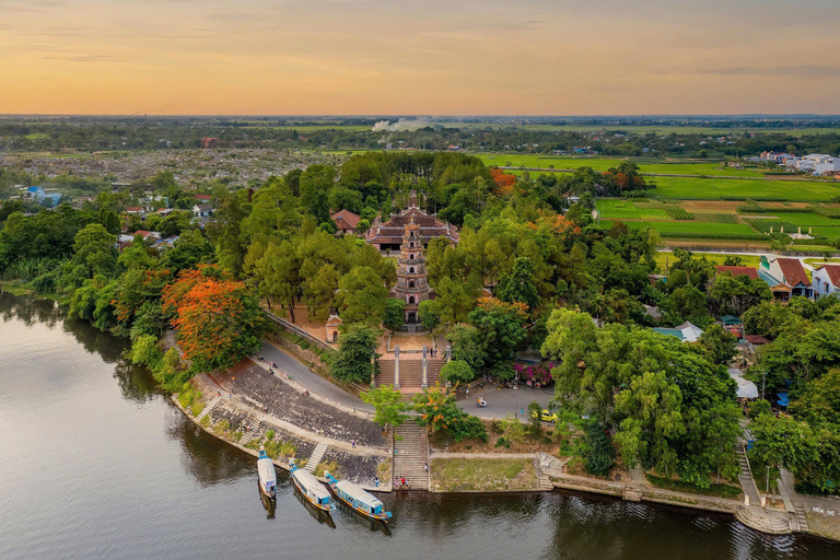 Hue boat trip: Perfume River cruise with customizable route Dragon Boat trip to/from Thien Mu
