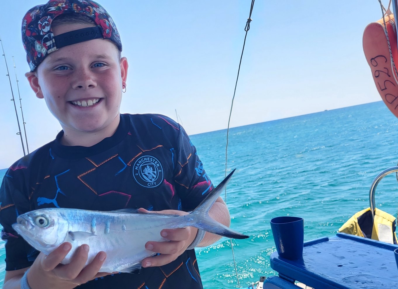 Rhodos: Fisketur, snorkling, grill og professionel guide