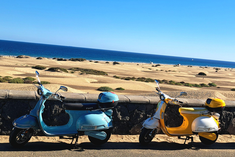 Maspalomas en Las Palmas: elektrische vintage scooter te huurElektrische bromfiets te huur 1 week