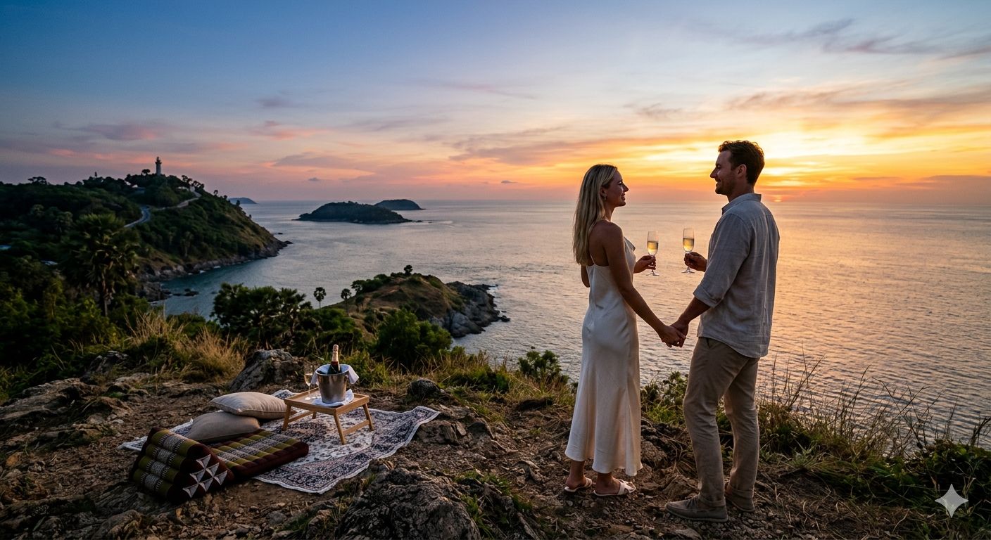 Phuket: Private Luxus-Tour in der Abenddämmerung mit Sonnenuntergang am Promthep Cape