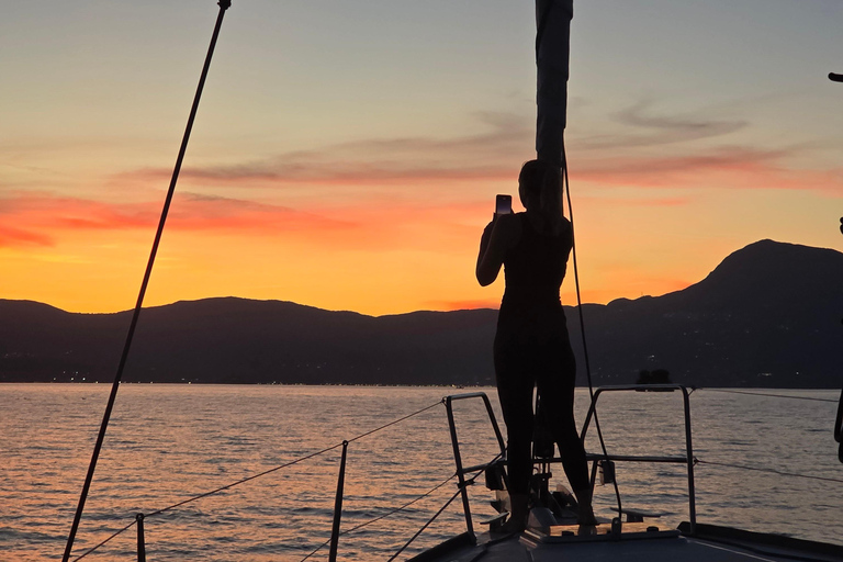 Corfu Island Sunset Sailing Trip with Snack and Prosecco Sunset Sailing Yacht Trip in Corfu Island