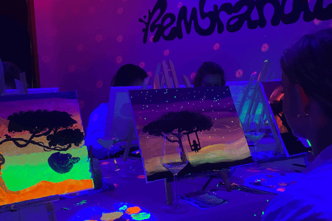 Paint and Sip in the Dark at Rembrandt van Wine Rotterdam