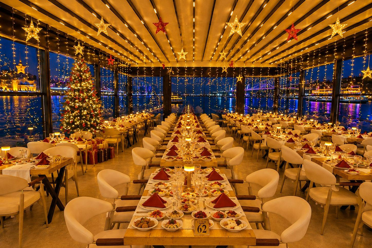 Istanbul: New Year's Eve Bosphorus Cruise w/ Dinner Option VIP Dinner Menu, Alcoholic Drinks, and Hotel Transfer
