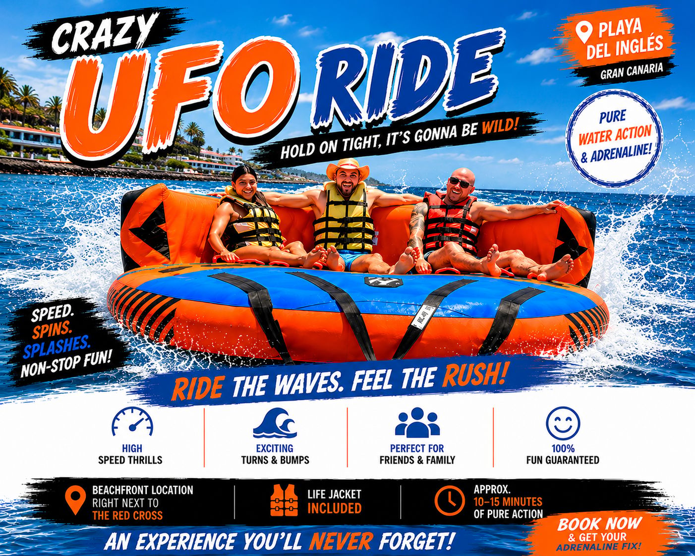 Playa del Inglés: Crazy UFO Erlebnis mit Adrenalin und Spaß