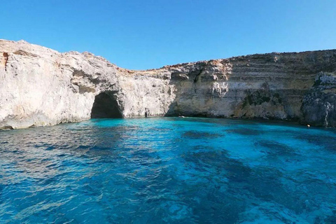 Mellieha: Passeio de barco em Comino, grutas e lagoa azul