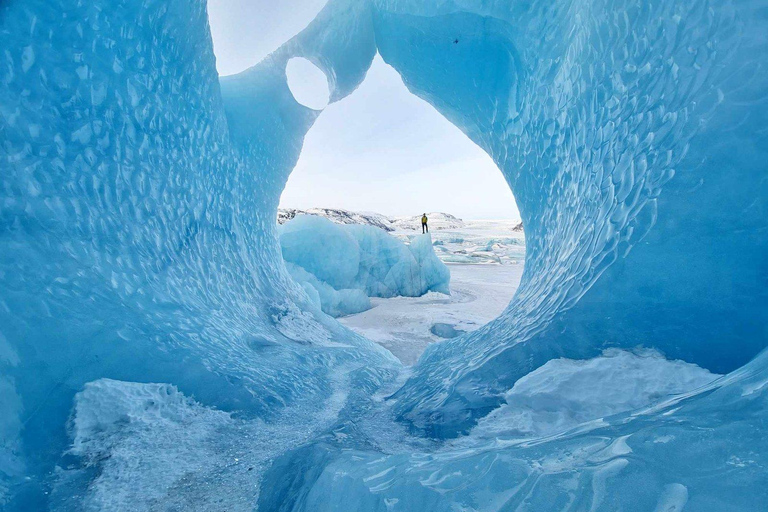 Circuit de 4 jours sur la côte sud, dans la grotte de glace bleue et le lagon glaciaire