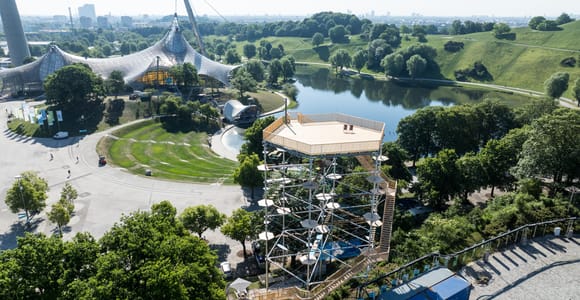 Adventure Tower - High-Rope Climbing Garden in the Olympic Park, Munich