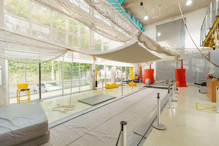 Fly high on a trapeze in the city of Sao Paulo