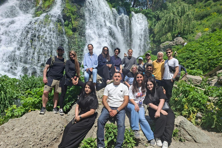 From Yerevan: Tatev, Noravank & Shaki Waterfall Day Trip Group Tour in English Speaking Guide
