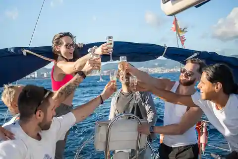 Barcelona Badalona : Sailboat Tour, Snacks, Drinks, Swimming