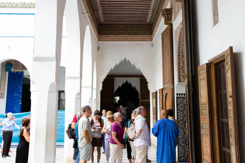 Marrakech: Bahia Palace, Madrassa Ben Youssef and Souks Tour Shared Group Walking Tour in English From the Meeting Point