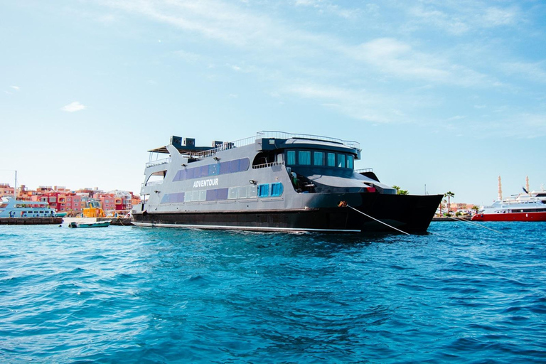 Hurghada: Luxury Catamaran Semi Submarine & Island & Sunset Luxury Catamaran Island With Private Transfer