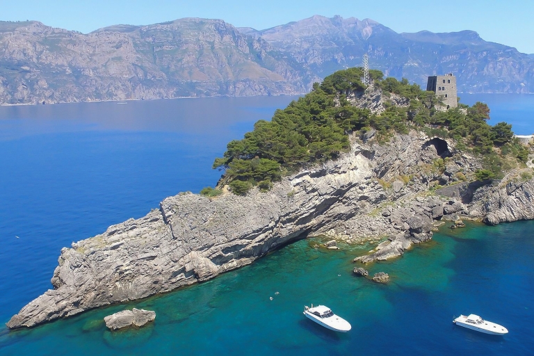 From Amalfi: Amalfi Coast 6-Hour Private Grottoes Boat Trip Open Deck Boat