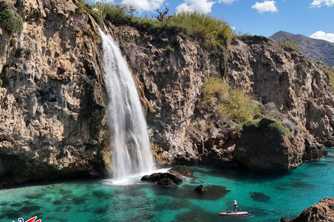 From Nerja: Guided Paddle Surf Cliffs and Maro Waterfall