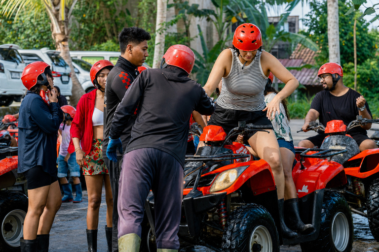 Ubud: Ayung River Rafting & Kuber Quad with Cave & Waterfall Single/Tandem ATV Quad & River Rafting | Transfer Gianyar