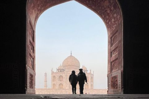 Tour guidato dell'esperienza Taj Mahal con pranzo in hotel a 5 stelle