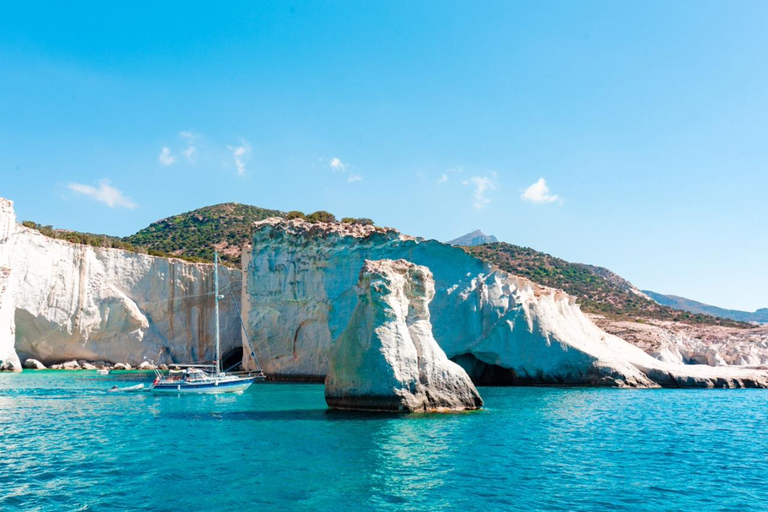 From Crete: Milos Island Day Trip with Guided Tour & Ferry Rethymno Area: Tour with Hotel Pickup